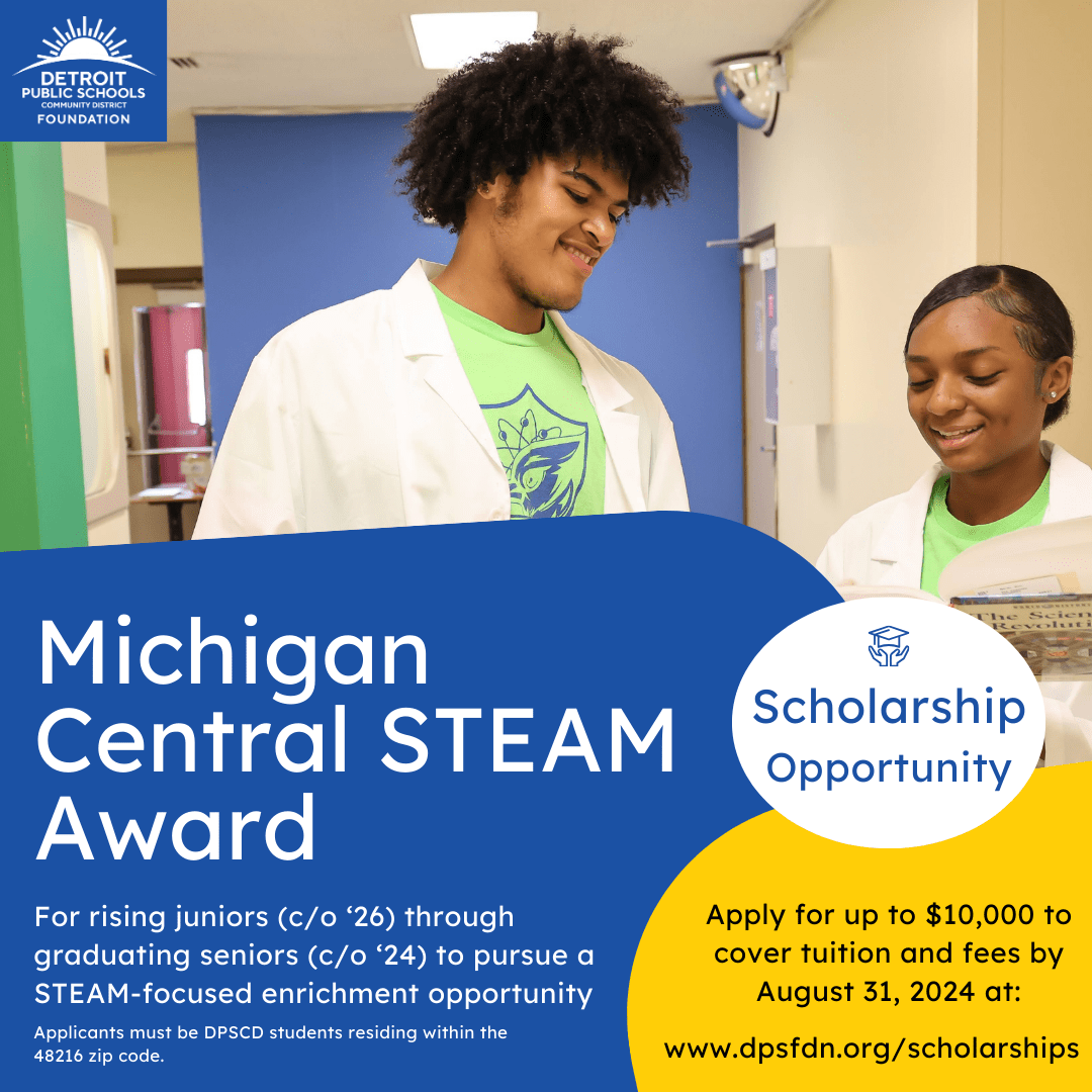 Michigan Central STEAM Scholarship Award